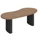 Ver mais imagens de Mesa para Escritório Orgânica Tamburato 200cm Curves A02 Nogal Preto - Lyam Decor