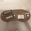 Ver imagem 7 de Mesa para Escritório Orgânica Tamburato 200cm Curves A02 Nogal Preto - Lyam Decor