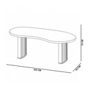 Ver imagem 6 de Mesa para Escritório Orgânica Tamburato 200cm Curves A02 Nogal Preto - Lyam Decor