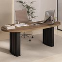Ver imagem 1 de Mesa para Escritório Orgânica Tamburato 200cm Curves A02 Nogal Preto - Lyam Decor