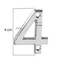 Ver imagem 2 de Número 4 Residencial Pequeno Para Apartamento Cromado