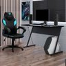 Kit Mesa Para PC Gamer Kombat Preto com Cadeira Gamer EC1 ThunderX3 Preto Ciano - Lyam Decor - 2