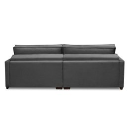 Sofá Retrátil e Reclinável 2,10m Karina Veludo Cinza Madelina Decor - 7