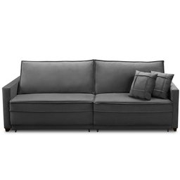 Sofá Retrátil e Reclinável 2,10m Karina Veludo Cinza Madelina Decor - 6