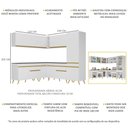 Ver imagem 4 de Cozinha Completa de Canto Veneza GW Multimóveis MP2066 com Armário e Balcão Branca