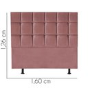 Ver imagem 2 de Cabeceira Estofada Cama Box Casal Queen 160cm Espanha Suede Rose- Mabe Magazine