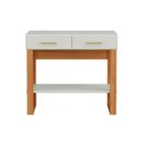 Ver imagem 2 de Aparador com 2 Gavetas Industrial Dalla Costa 100% Mdf Cor:off White com Freijó
