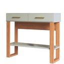 Ver imagem 5 de Aparador com 2 Gavetas Industrial Dalla Costa 100% Mdf Cor:off White com Freijó