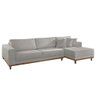 Sofá Cronos 03 Metros Chaise Lado Direito Meu Sofá Online A230 Linho Cinza - 4