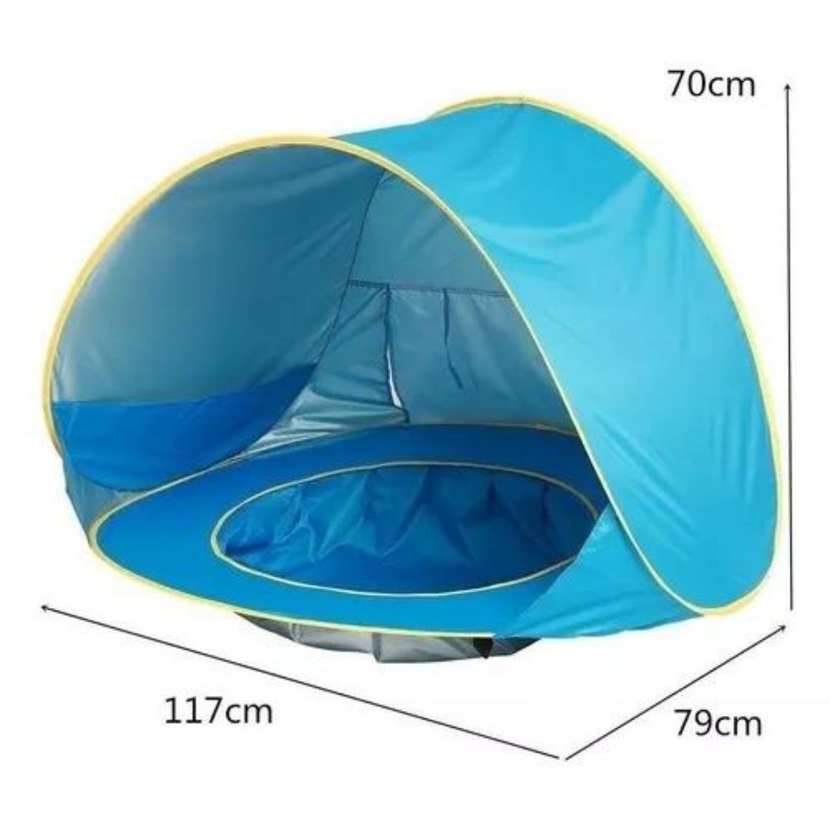 Tenda de Praia para Bebês Portátil Infantil Azul - Polibrinq - 2