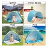 Tenda de Praia para Bebês Portátil Infantil Azul - Polibrinq - 4