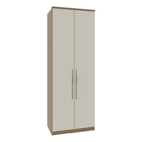 Guarda Roupa Modulado 02 Portas com Colmeia 234cm Setiba - Carvalho/palha