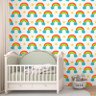 Papel de Parede Infantil Arco Iris Cores Quentes 5 Metros - 2