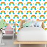 Papel de Parede Infantil Arco Iris Cores Quentes 5 Metros - 1