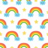 Papel de Parede Infantil Arco Iris Cores Quentes 5 Metros - 4