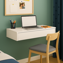 Ver imagem 1 de Penteadeira Camarim Suspensa Branca com Gaveta Organizadora Multifuncional