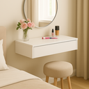 Ver imagem 4 de Penteadeira Camarim Suspensa Branca com Gaveta Organizadora Multifuncional