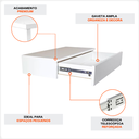 Ver imagem 7 de Penteadeira Camarim Suspensa Branca com Gaveta Organizadora Multifuncional