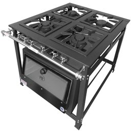 Fogão Industrial 4 Bocas 2 Duplas Baixa Pressão MR Fogões com Forno P8 Luxo - 2