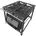 Ver imagem 2 de Fogão Industrial 4 Bocas 2 Duplas Baixa Pressão MR Fogões com Forno P8 Luxo