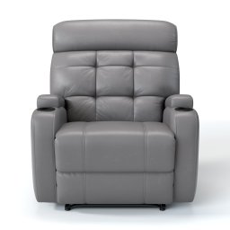 Poltrona do Papai Reclinável Corino Cor Cinza Chumbo Massagem Reclinação Elétrica - Modelo Florença - 2