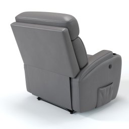 Poltrona do Papai Reclinável Corino Cor Cinza Chumbo Massagem Reclinação Elétrica - Modelo Florença - 3