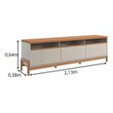 Ver imagem 4 de Rack com Painel Separado Grande para Sala Marrocos 2,07 / Elegance 2,13:off White/jequitiba