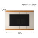 Ver imagem 5 de Rack com Painel Separado Grande para Sala Marrocos 2,07 / Elegance 2,13:off White/jequitiba