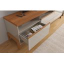 Ver imagem 2 de Rack com Painel Separado Grande para Sala Marrocos 2,07 / Elegance 2,13:off White/jequitiba