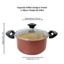 Ver imagem 4 de Panela Caçarola Antiaderente Alça e Tampa de Vidro N18 2,1l