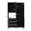 Ver imagem 3 de Armário para Cozinha Kit Livia 120 Cm Preto Fosco - Ajl