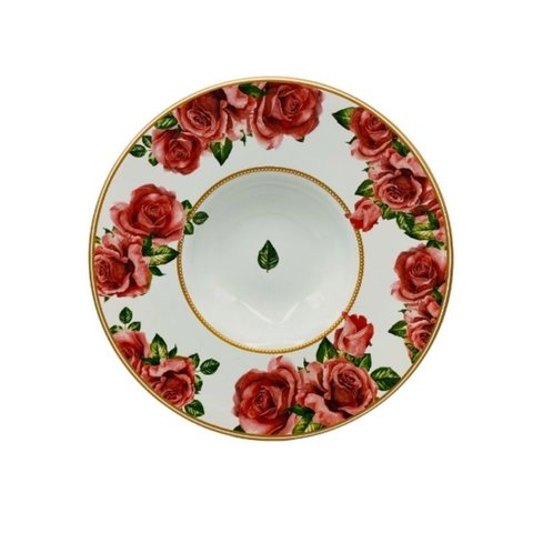 Prato de Risoto Cerâmica Mix Floral