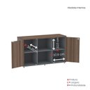 Ver imagem 6 de Armário Credenza 2 Portas Pivotante P25 Cinza/Grafito/Walut