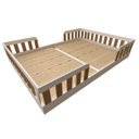 Ver imagem 2 de Cama Infantil Montessoriana Casal Tuli Branco/Carvalho Mel