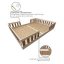 Ver imagem 6 de Cama Infantil Montessoriana Casal Tuli Branco/Carvalho Mel