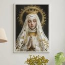 Ver imagem 2 de Quadro Nossa Senhora de Fátima - Ouro 45x34cm:moldura Preta