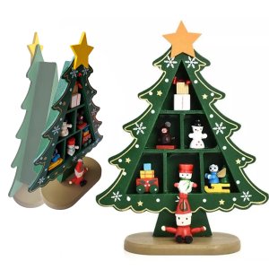 Avore Natal Madeira Natalina Boneco Neve Papai Noel Enfeite Mesa Sala Estar Estante Ornamento Pinhei