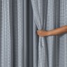 Cortina Blackout Tecido com Voil Xadrez 2,70 M X 2,30 M Varão Simples:cinza - 3