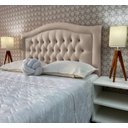 Ver imagem 1 de Cabeceira Cama Solteiro Capitonê Sophia Provençal Corano Bege 60 Cm Altura Rbl