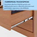 Ver imagem 7 de Conjunto Quarto Infantil Guarda-Roupa 4 Portas e Cômoda 6 Gavetas Sofia Espresso Móveis Marrom/Cinamomo/Off White