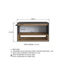 Ver imagem 4 de Gabinete de Banheiro Suspenso 80cm com 1nicho 1toalheiro 1porta Bh8060 Mel/grafite