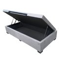 Ver imagem 2 de Cama Box Baú Solteiro Suede Luxo - Gs Kamas - Acabamento Reforçado, Amplo Espaço (cinza)