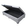 Cama Box Baú Solteiro Suede Luxo - Gs Kamas - Acabamento Reforçado, Amplo Espaço (cinza) - 2