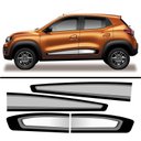 Ver imagem 1 de Adesivo Faixa Lateral Renault Kwid 2017 a 2022 Branco Cinza Teu Adesivo