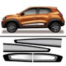 Adesivo Faixa Lateral Renault Kwid 2017 a 2022 Branco Cinza Teu Adesivo - 1