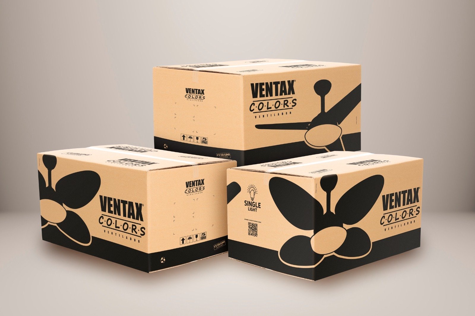 Ventilador Teto Preto Winds 4 Pás Freijó Potente Ventax 220v - 4