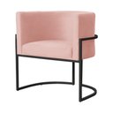 Ver imagem 4 de Kit 02 Poltronas Luana Base Preta Veludo Cores - DS Estofados Poltrona Luana Rosa