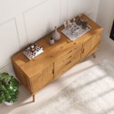 Ver imagem 4 de Balcao Aparador Buffet Madeira 2 Portas 3 Gavetas Tivoli Madeirado Idimex