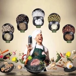 Moedor de Sal Pimenta Tempero Triturador Elétrico - 4