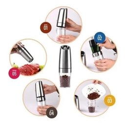 Moedor de Sal Pimenta Tempero Triturador Elétrico - 7